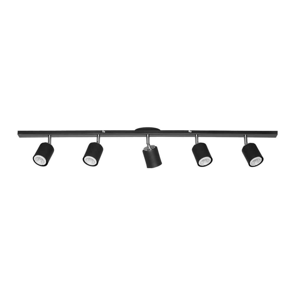APLIQUE/PLAFON  5 LUCES NEGRO 5XGU10
